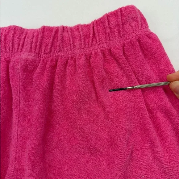 PINK Victoria’s Secret Terry Cloth Lounge Shorts Pink Logo Elastic Waist Size M - Picture 8 of 13